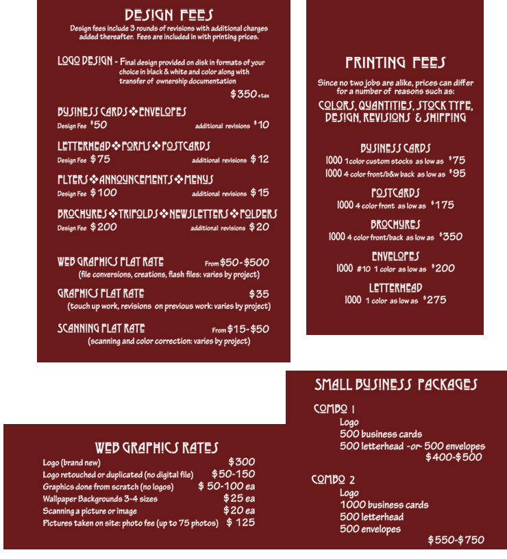 Graphic Design Rates